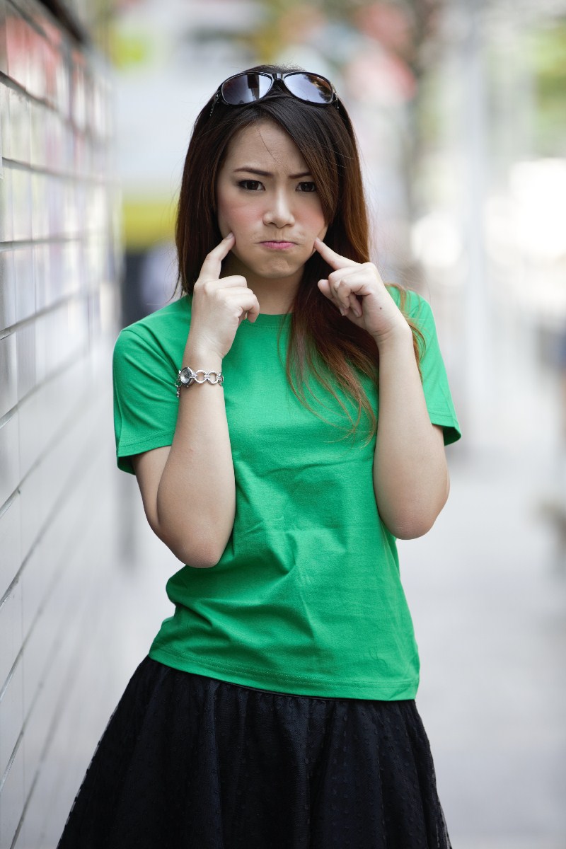 เสื้อยืด คอกลม แขนสั้น สีเขียวใบไม้ Size 3XL