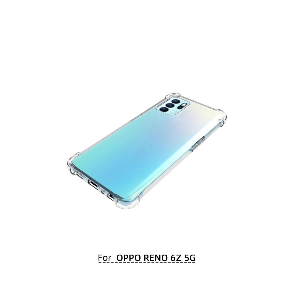 เคส OPPO Reno6 Z 5G แบบ TPU ใสเสริมขอบและมุมกันกระแทก