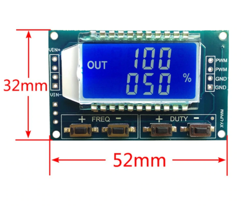 XY-LPWM PWM Square Wave Signal Generator W/ Adjustable Frequency and Duty Cycle