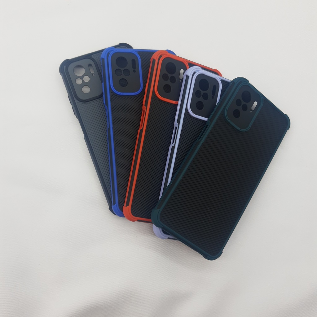 เคส Xiaomi Redmi Note 10 4G กันกระแทกหลังลายขอบสี STR101