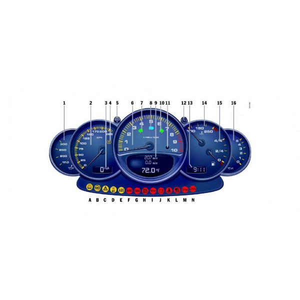 CD คู่มือ ข้อมูลเทคนิค, การบำรุงรักษา, การควบคุมอุปกรณ์ต่างๆภายในรถ PORSCHE CARRERA GT