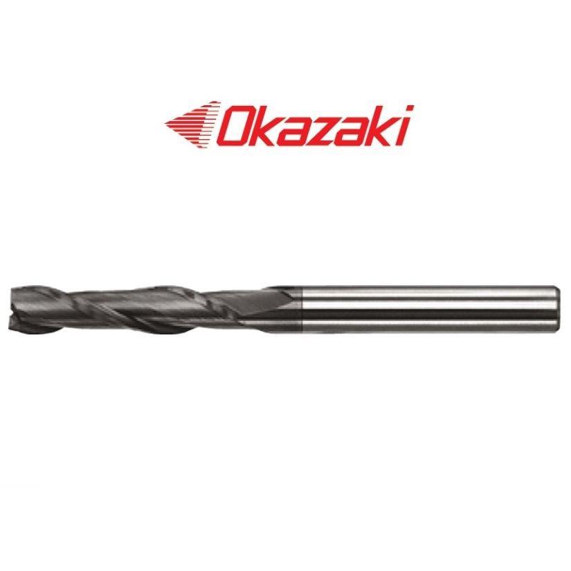ดอกเอ็นมิลคาร์ไบด์ตัวยาว2ฟันเคลือบTiAlN - TiAlN Coated Solid Carbide Long Square Endmills 2 Flutes SED2LA Series [Brand: Okazaki]