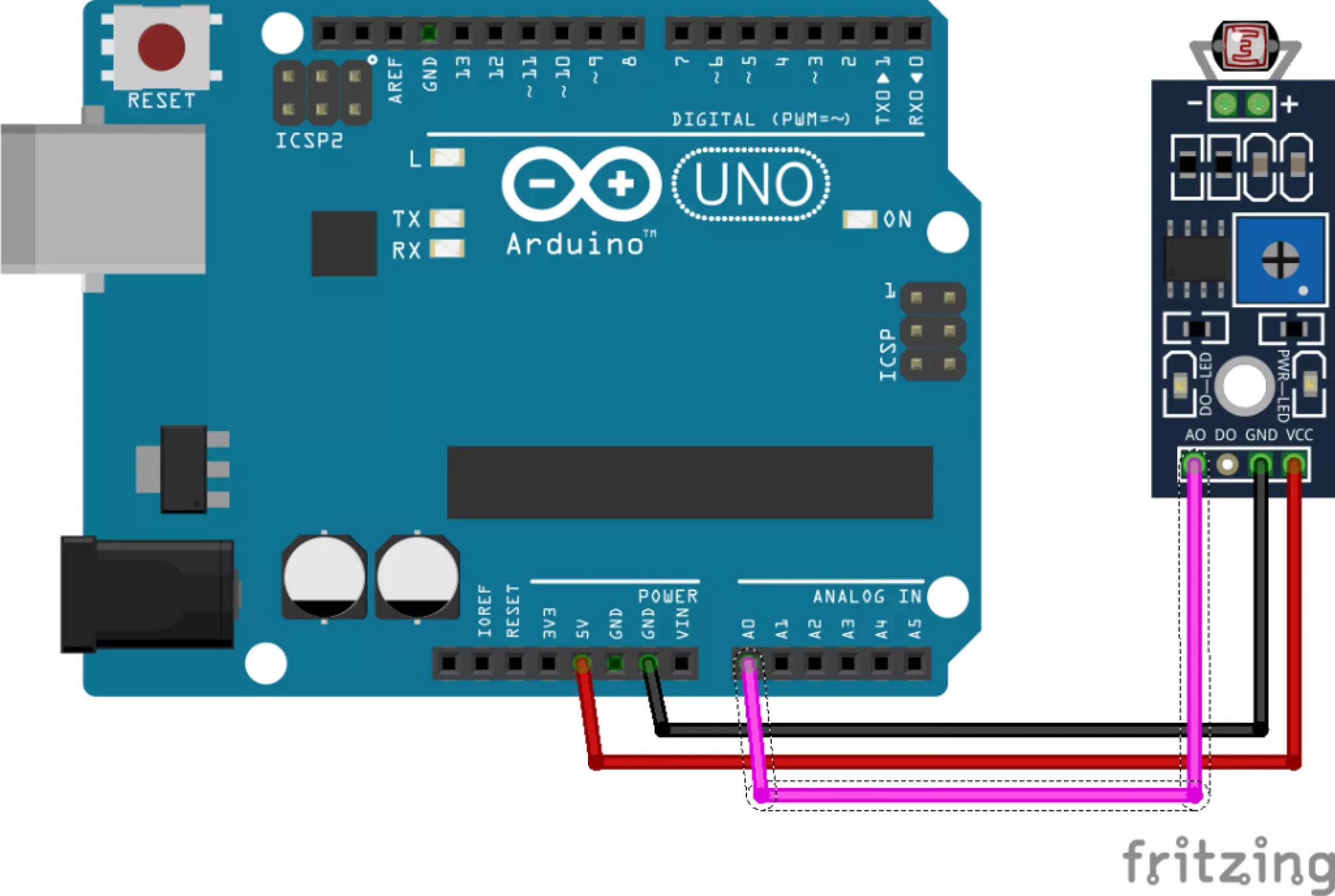 Photoresistor LDR Light Sensor Module เซ็นเซอร์วัดความสว่างความเข้มแสง