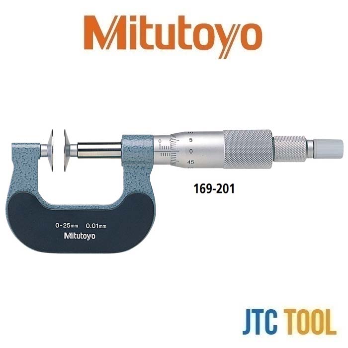 ไมโครมิเตอร์ปากวัดแบนแบบจาน - Disk Micrometer [Series 169] [Brand: Mitutoyo]