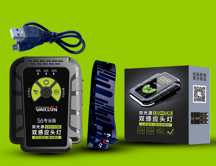 ไฟฉายคาดศีรษะ หรือคาดหมวก แบบ 4 หลอด Osram LED Warsun รุ่น S6