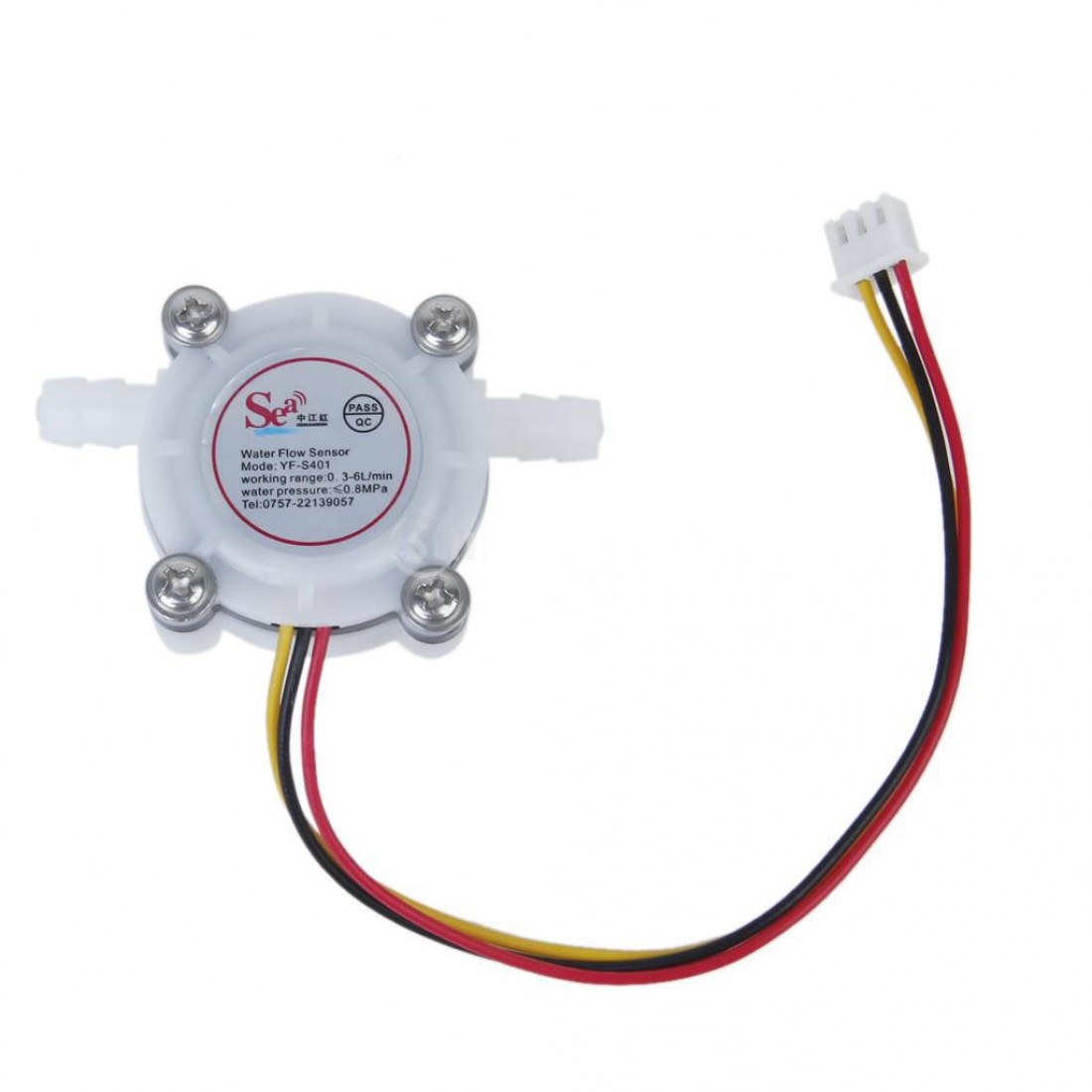 YF-S401 Hall Effect Water Flow Meter Sensor วัดอัตราการไหลของน้ำ