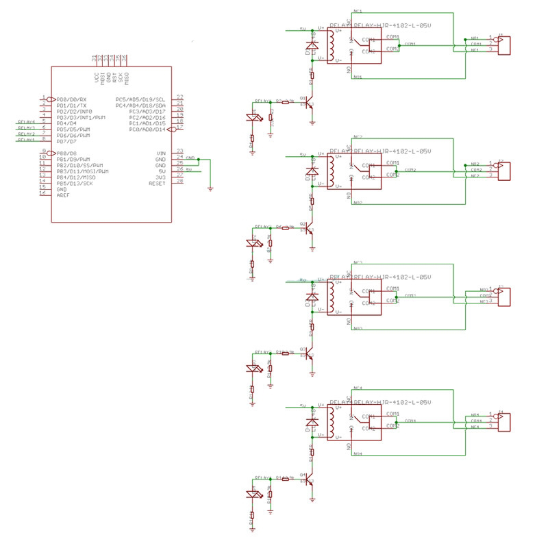 รีเลย์ 4 ช่อง สำหรับบอร์ด Arduino 4 Channel Relay Shield for Arduino