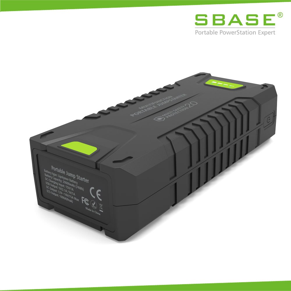 ที่ชาร์จแบตเตอรี่รถยนต์ฉุกเฉินขนาดใหญ่พิเศษ Jump starter คุณภาพสูง S-Base T242 / จั๊มสตาร์ท