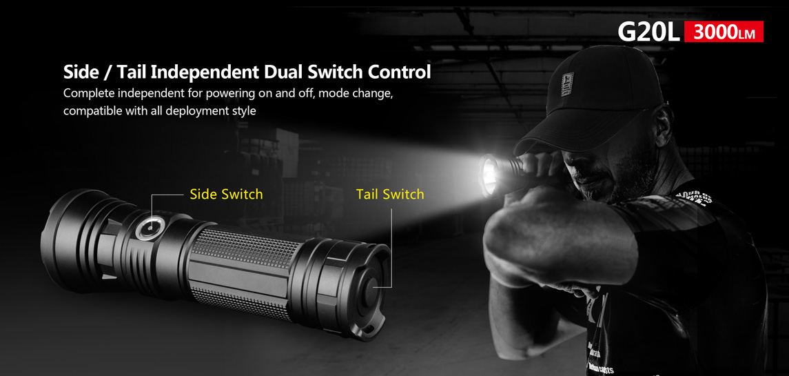 ไฟฉายพกพาคุณภาพสูง แบบแสงกว้าง Klarus G20L