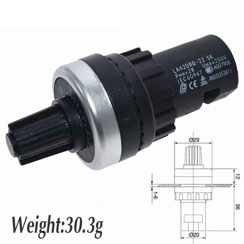 LA42DWQ-22 Rotary Potentiometer ตัวหมุนวอลลุ่ม ปรับค่า 22mm 1K