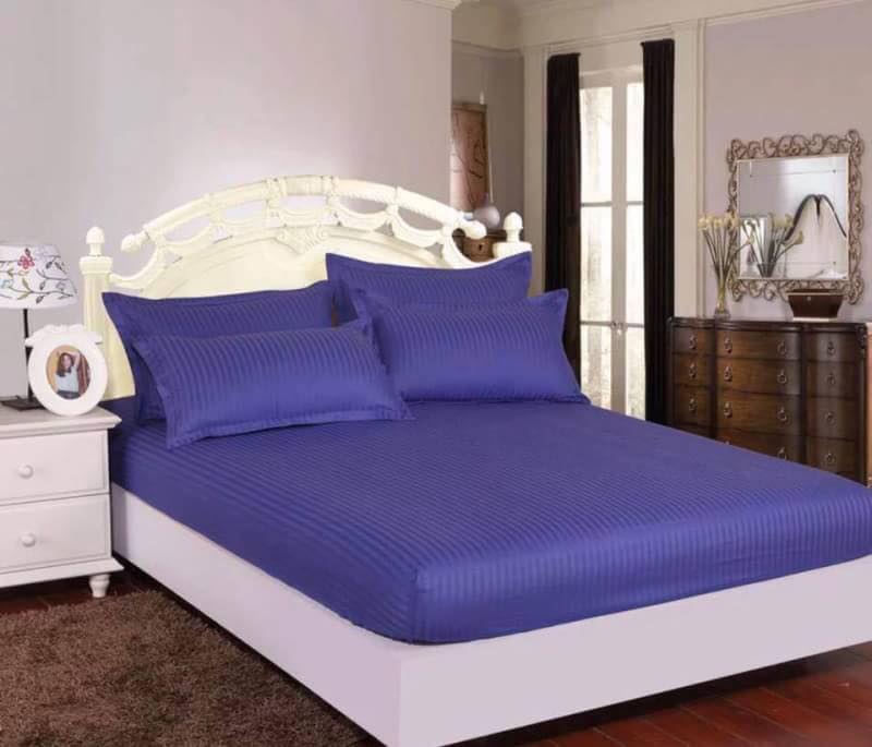 เฉพาะชุดผ้าปู ขนาด 3.5 ฟุต 3 ชิ้น สีพื้น ลายริ้ว งานโรงแรม 4 ดาว ผ้าเนียนนุ่ม ไม่เป็นขุย สีสวย เนื้อผ้าดีมาก