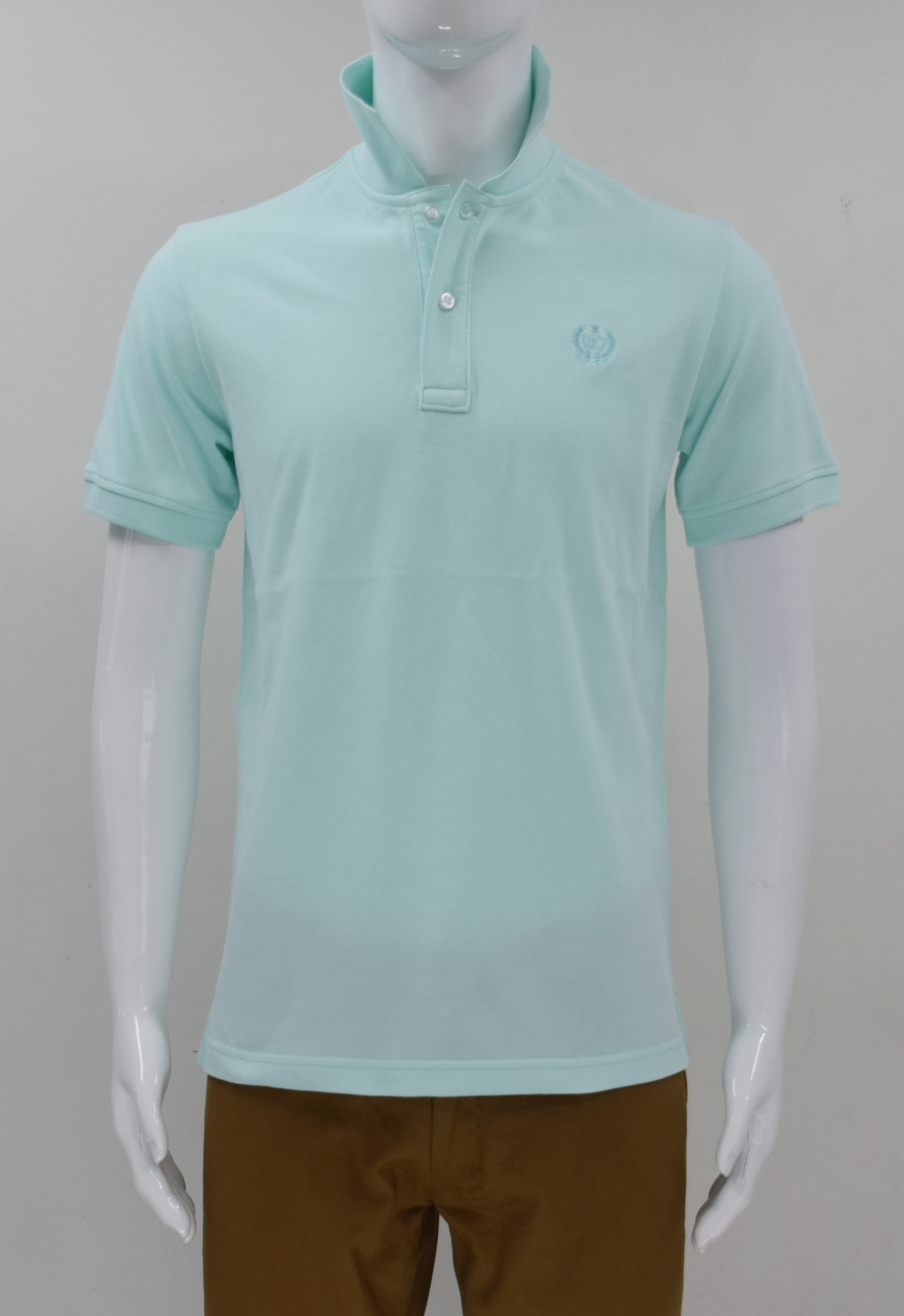 เสื้อโปโลผู้ชายสีเขียวอ่อน ปกทอขลิบ ผ้า Cotton100% ไซร์ M - XXXL โปโลสีหวาน โปโลสีอ่อน