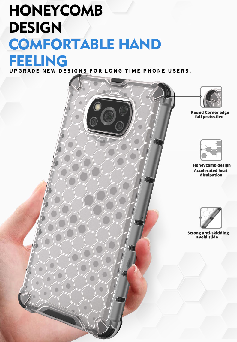 เคส POCO X3 NFC แบบรังผึ้งกันกระแทกได้