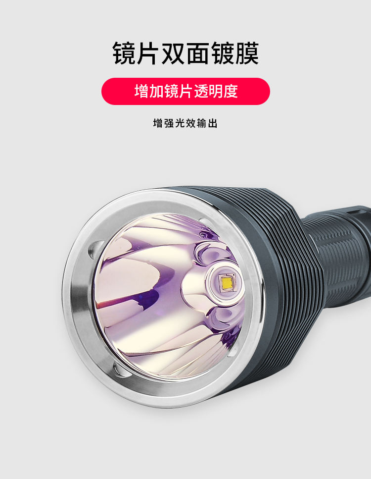 ไฟฉายแรงสูงขนาดกลาง Pioneman U8A Titanium หลอด SST70 , 4000 LM