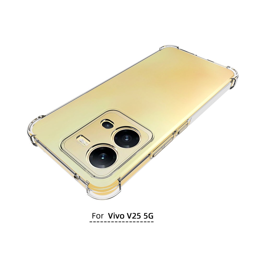 เคส Vivo V25 5G แบบ TPU ใสเสริมขอบและมุมกันกระแทก
