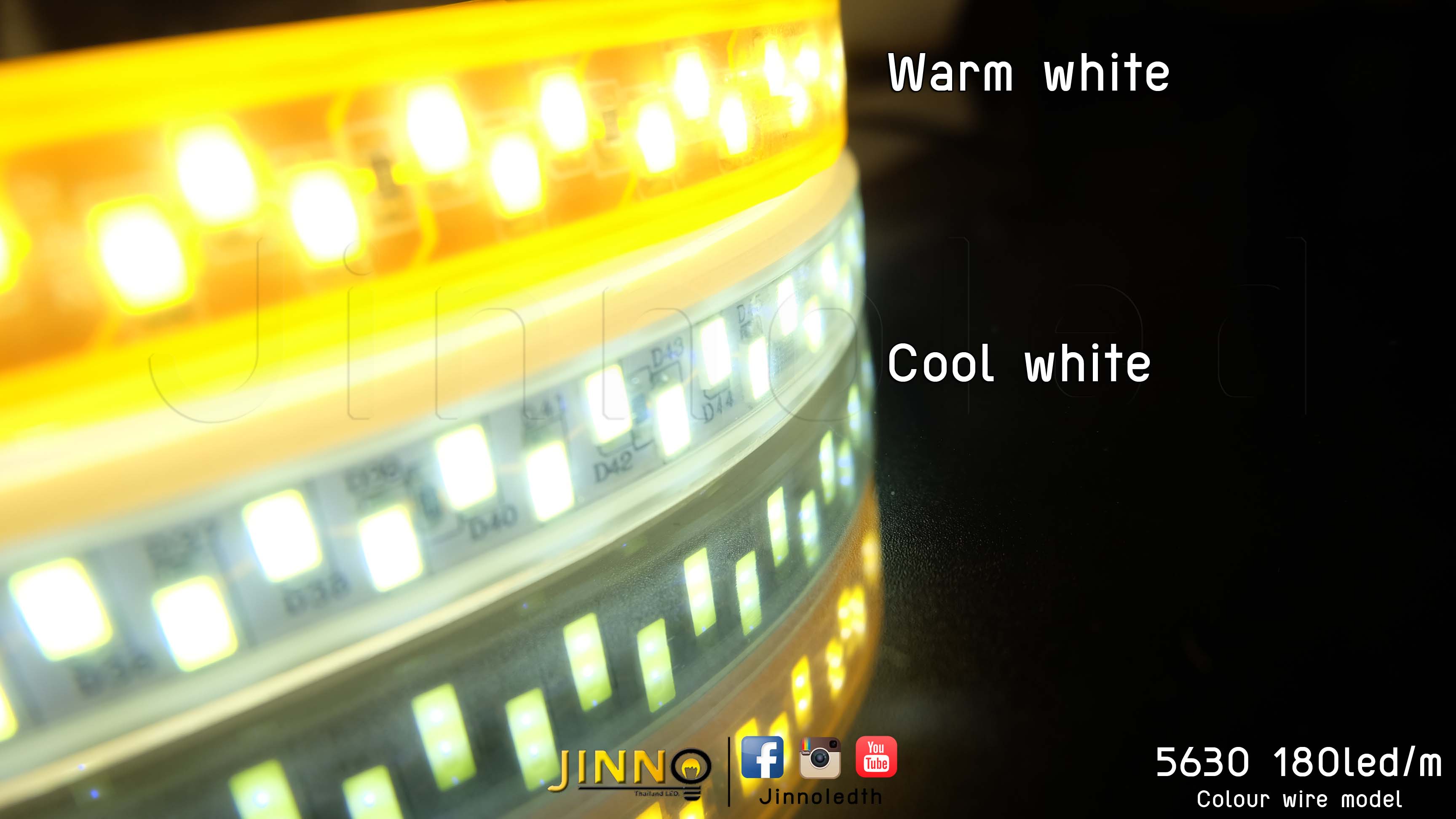 ไฟสายยาง 220v รุ่น 5630 180led รุ่น Colour wire