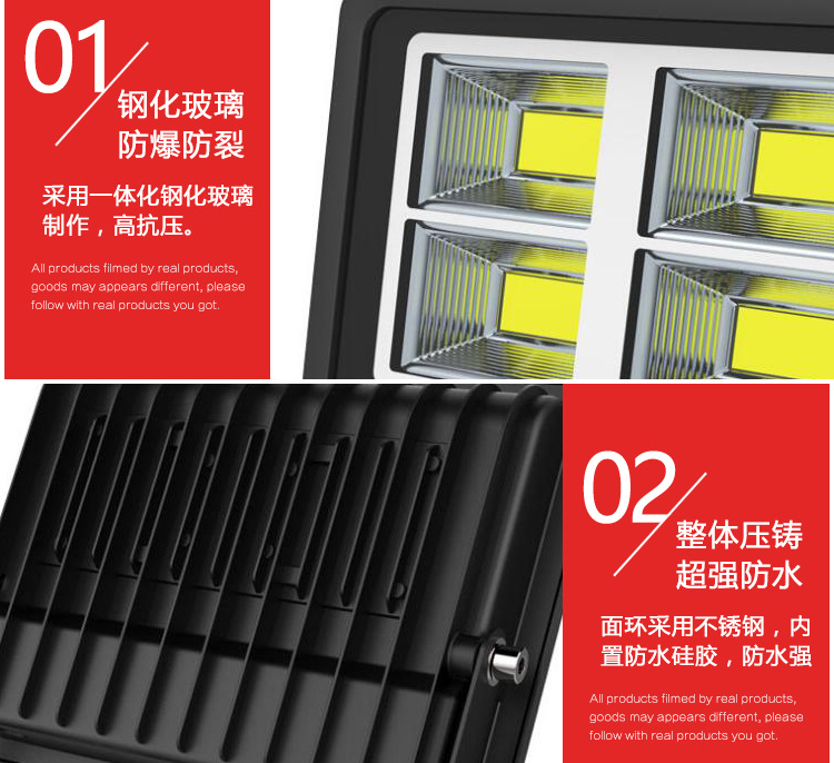 โคมไฟสนาม รุ่นใหม่ แสงสีขาว หลอด COB ขนาด 50 Watt 220 VoltAC