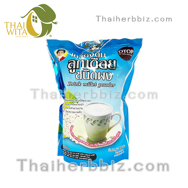 ลูกเดือยแม่อุษา เครื่องดื่มลูกเดือยชนิดผงแม่อุษา (ใหญ่ 352 กรัม)
