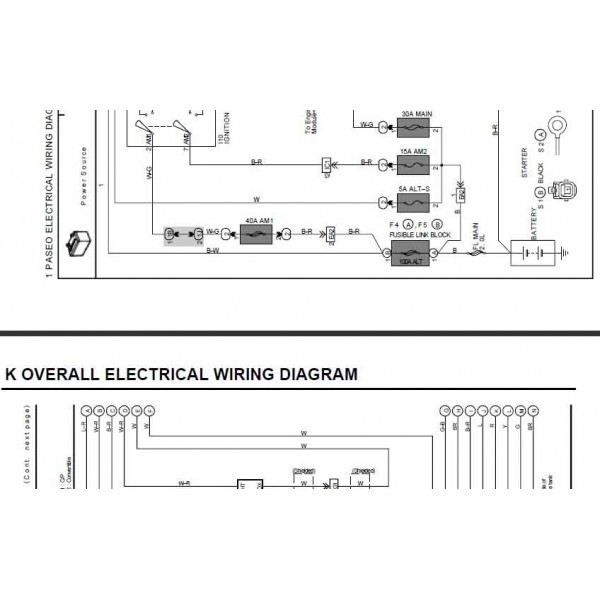 CD คู่มือซ่อม และ WIRING DIAGRAM TOYOTA PASEO เครื่องยนต์ 5E-FE