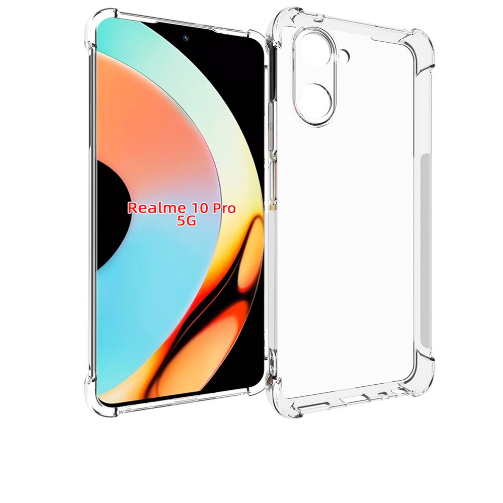 เคส realme 10 Pro แบบ TPU ใสเสริมขอบและมุมกันกระแทก
