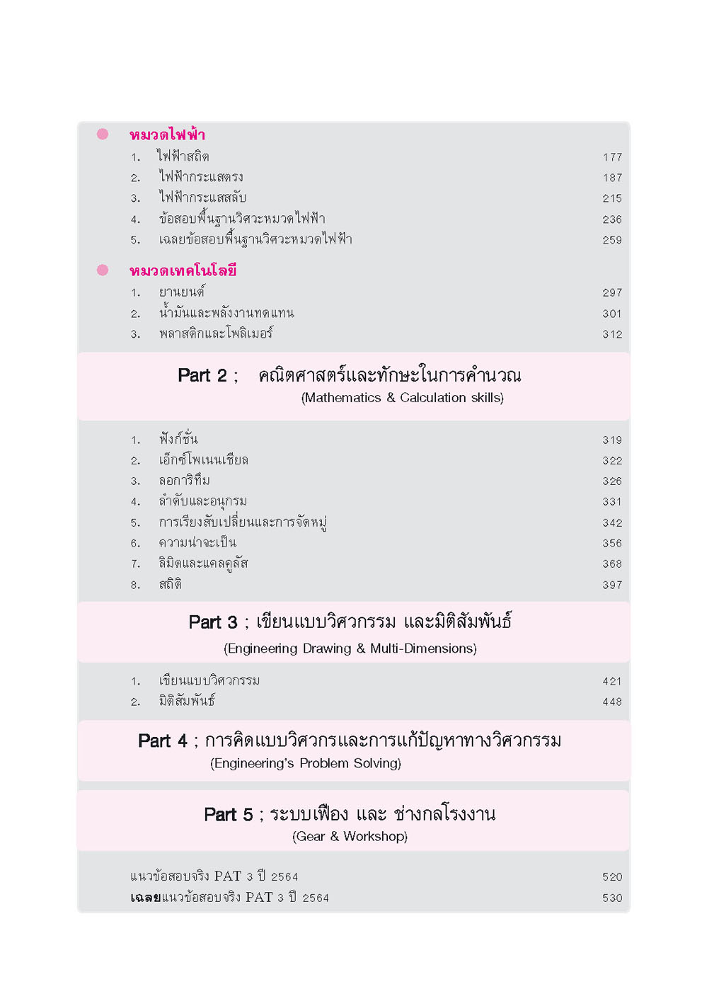 ติวฟิต พิชิต PAT3 ความถนัดทางวิศวกรรมศาสตร์ ปรับปรุงใหม่ (ใช้เตรียมสอบ TPAT3 ได้)