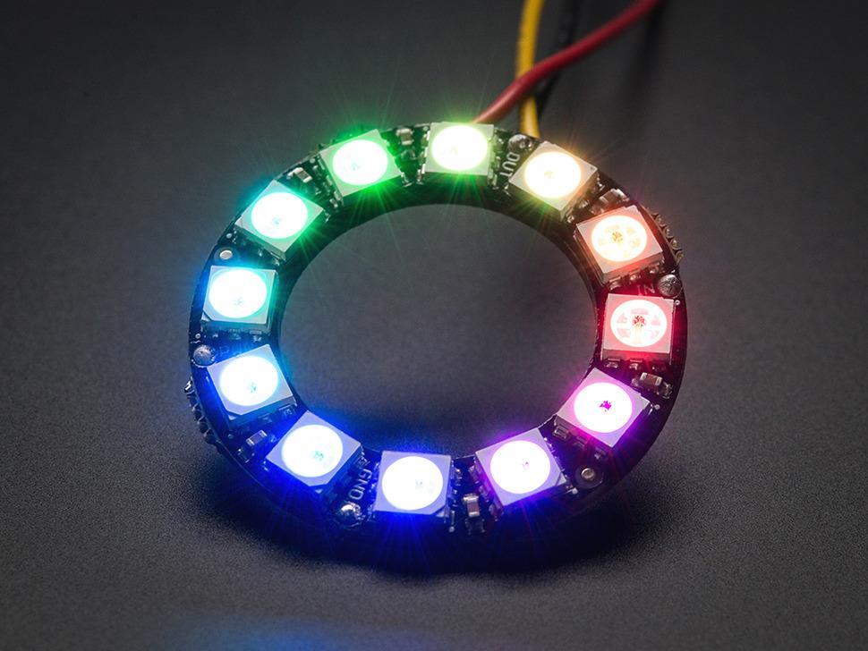 NeoPixels RGB แถบไฟ LED แบบวง สำหรับ Arduino