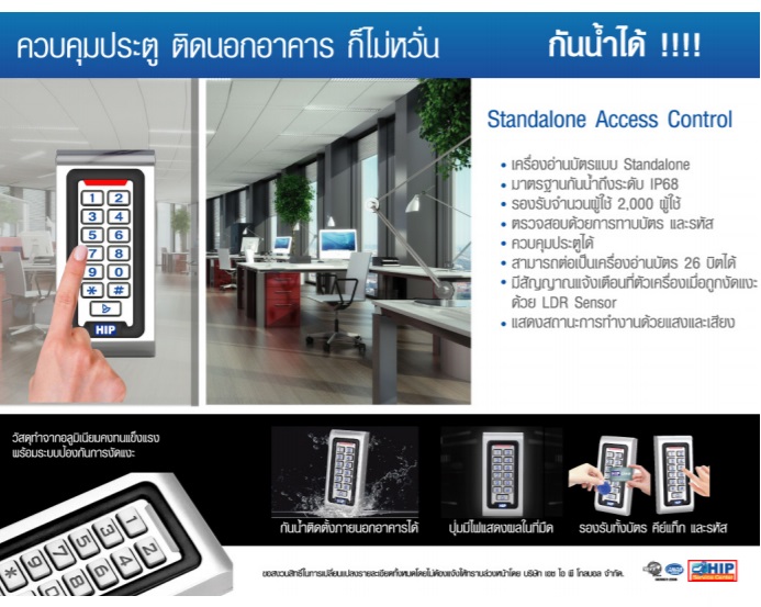 ชุดควบคุมประตู cmg601 (เครื่องทาบบัตรกันน้ำ)