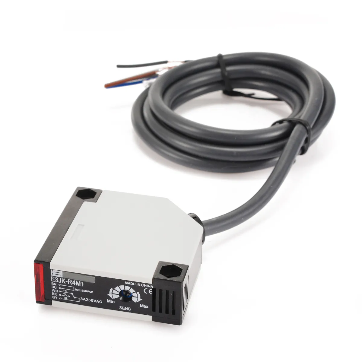 E3JK-R4M1 Reflective Photoelectric Sensor Switch เซ็นเซอร์ตรวจจับวัตถุระยะ 4 เมตร พร้อมแผ่นสะท้อน
