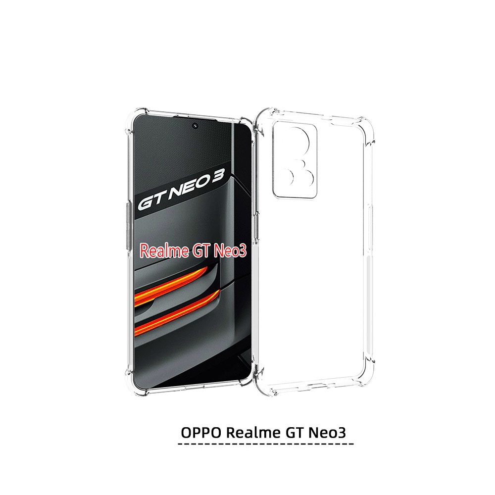 เคส realme GT NEO 3 แบบ TPU ใสเสริมขอบและมุมกันกระแทก