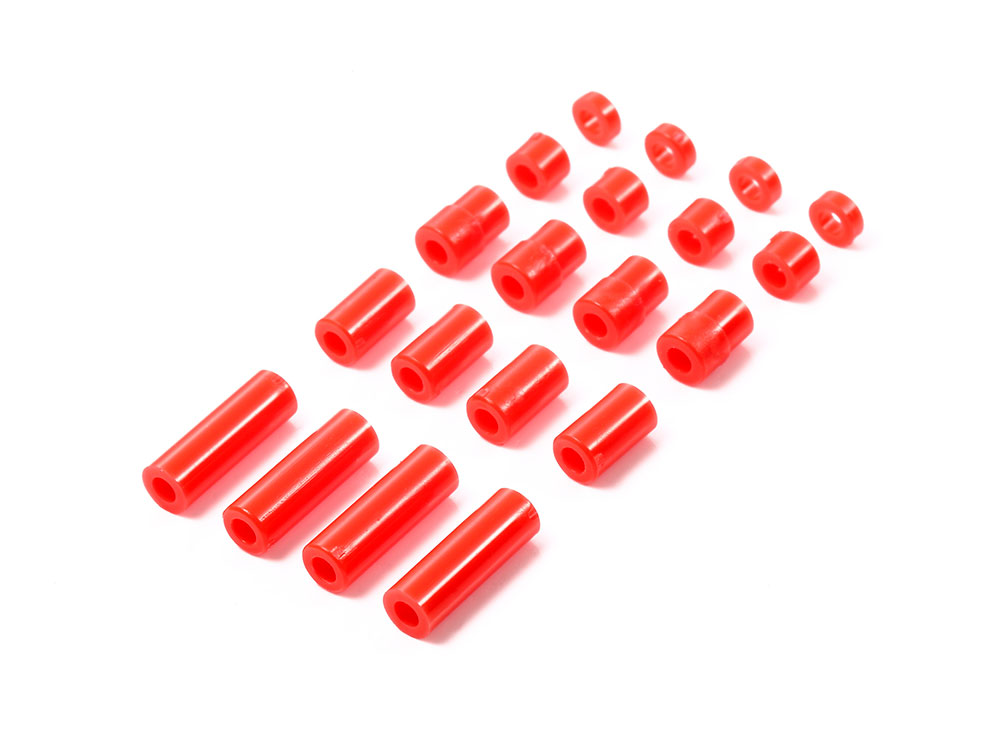 95400 Lightweight Plastic Spacer Set (12/6.7/6/3/1.5 , Red)