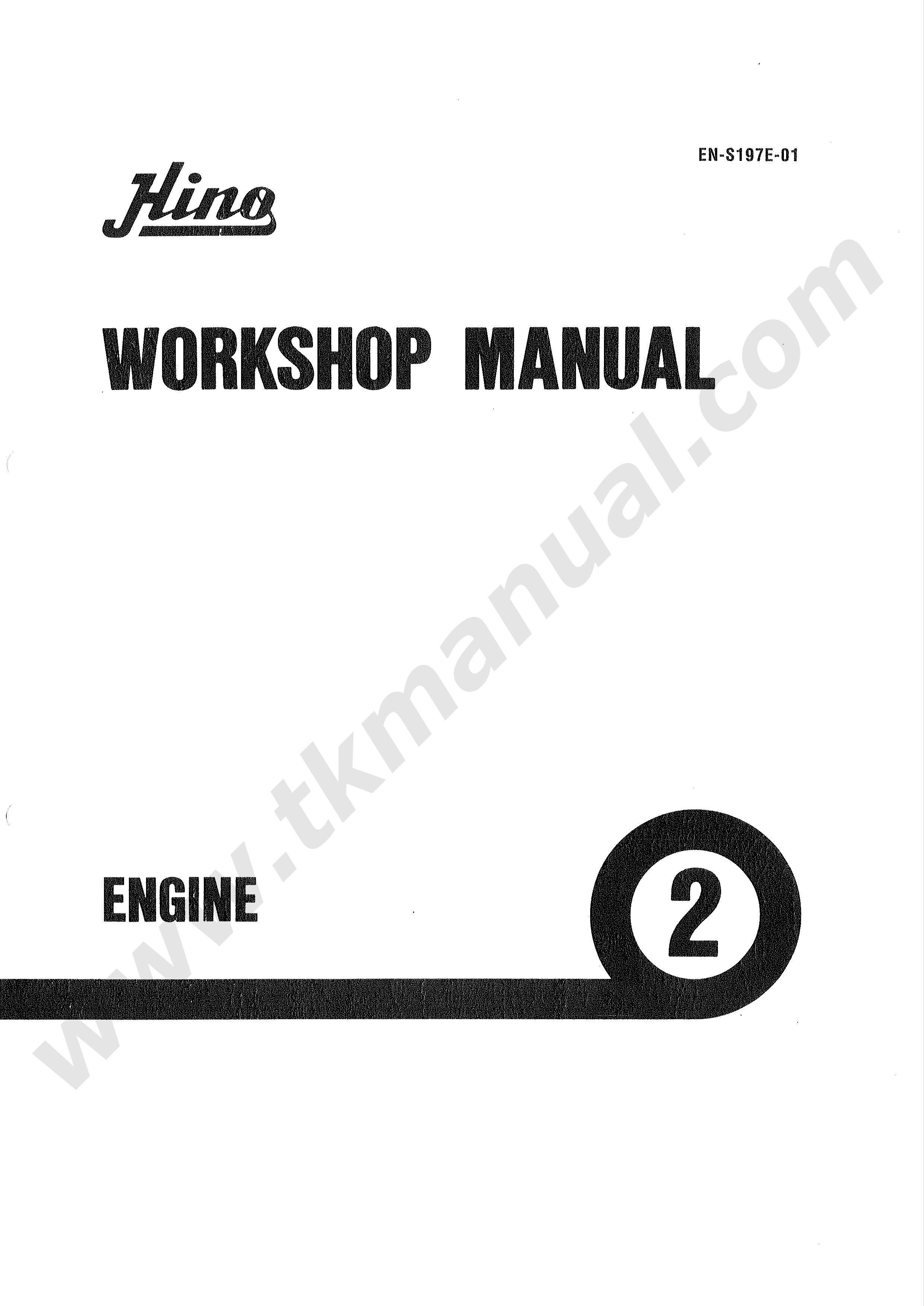 หนังสือ คู่มือการซ่อมเครื่องยนต์ HINO F17E