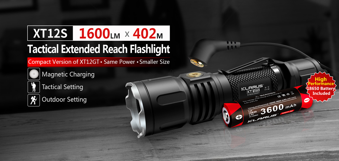 ไฟฉายพกพาคุณภาพสูง Klarus XT12S