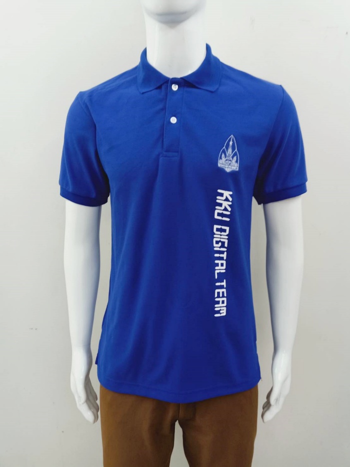 เสื้อโปโลสีน้ำเงิน ผ้าใส่สบาย ผ้ามีหลาชนิด สินค้าสังผลิตพร้อมปักโลโก้ตามต้องการ ชาย หญิง สั่งได้ตามต้องการ