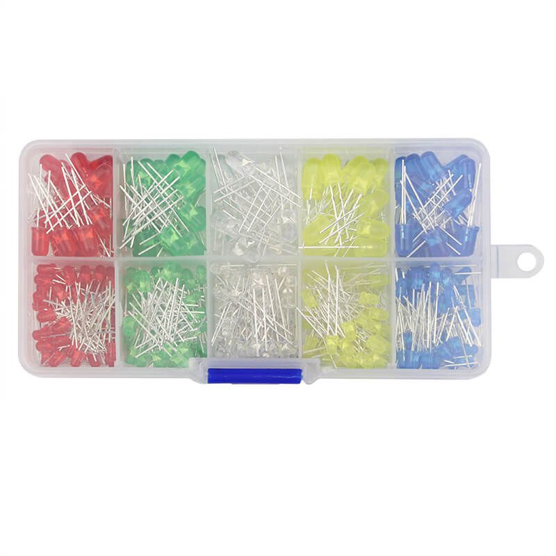 กล่องชุดรวมหลอด LED 5mm/3mm LED Kit Box 5 Colors (300pcs)