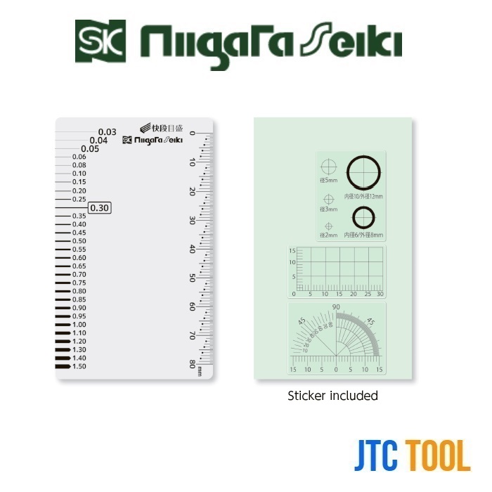 แผ่นเช็ครอยร้าว - Crack Scale No.CM-CKD [Brand: SK Niigata Seiki]
