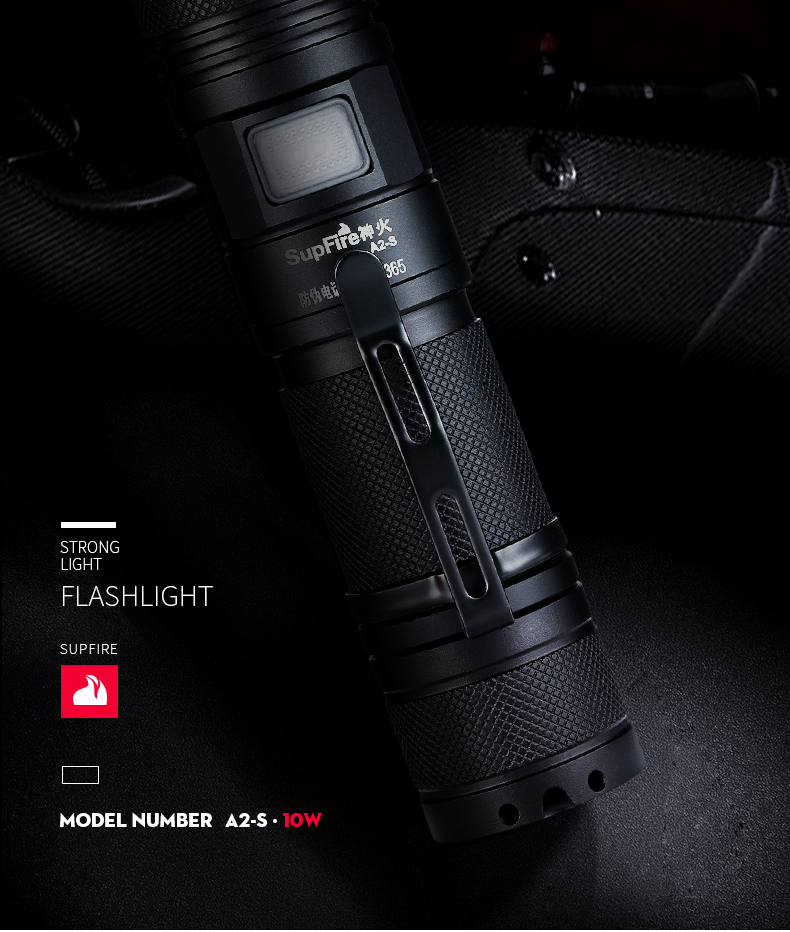 ไฟฉายพกพาแรงสูง Supfire A2-S แบบ Zoom ได้