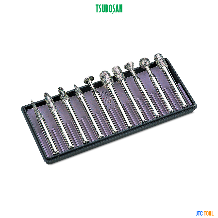 ดอกเจียรเพชร (SET) - DIAMOND-BIT 10shapes (DRST11F) Tsubosan
