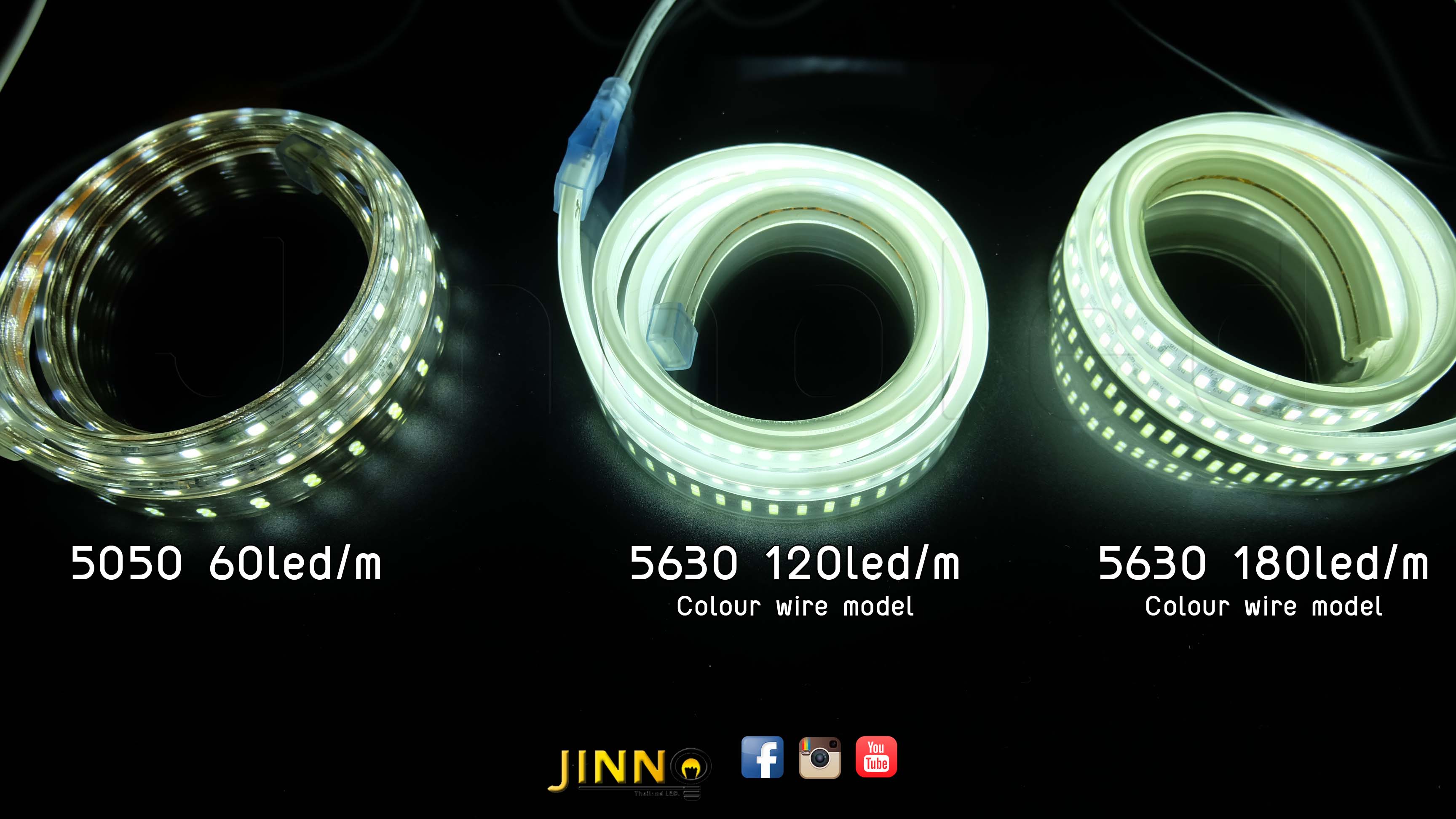 ไฟสายยาง 220v รุ่น 5630 180led รุ่น Colour wire