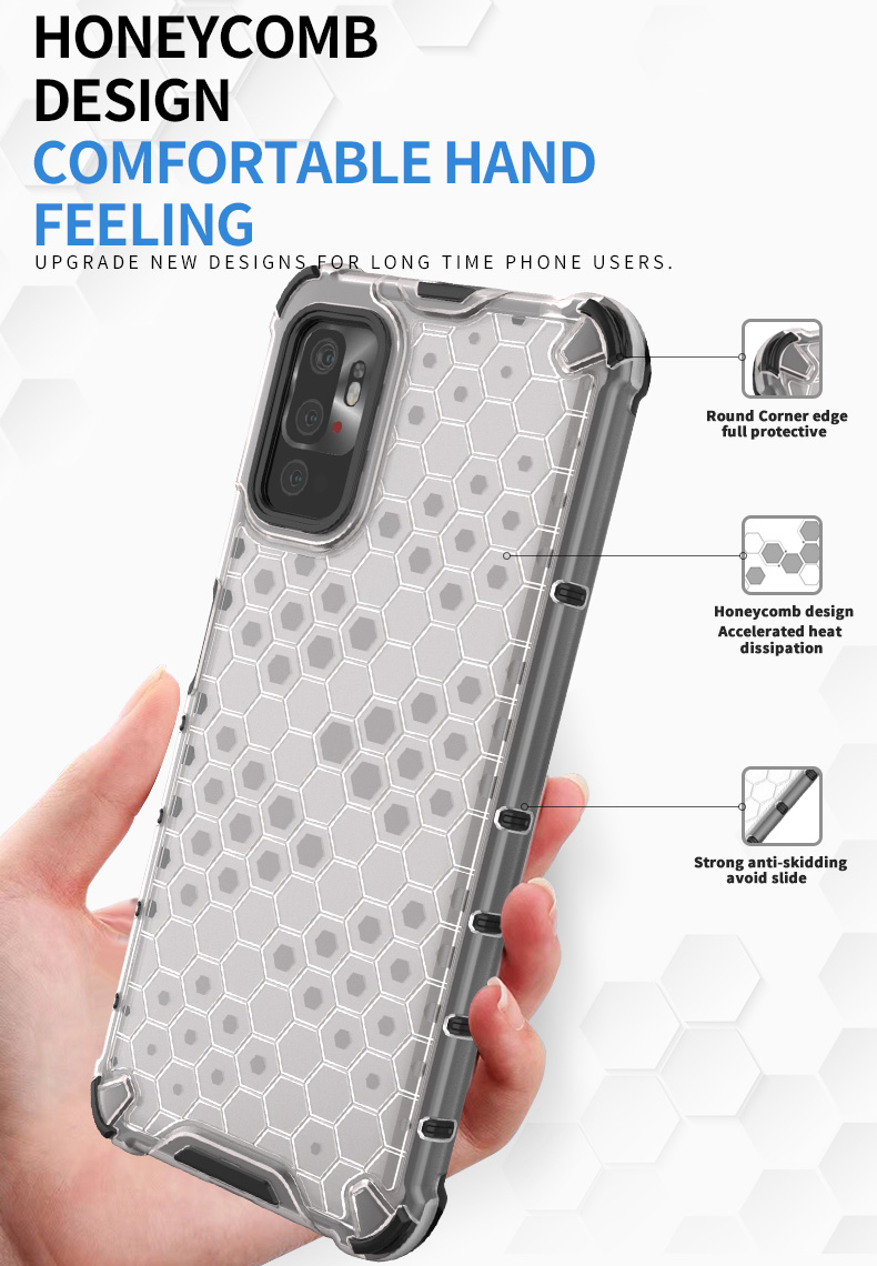 เคส Xiaomi Redmi Note 10 5G ลายรังผึ้งกันกระแทกได้