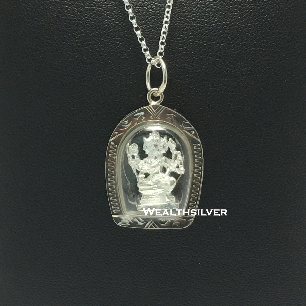 จี้พระพรหมองค์เงิน M