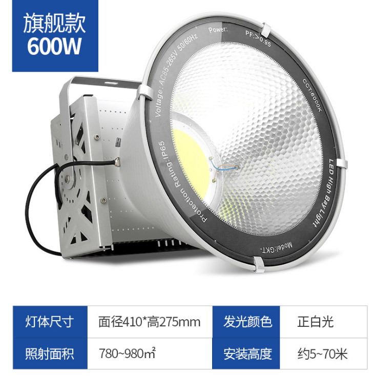 โคมไฟสนาม แรงสูง ขนาดใหญ่ หลอด COB ขนาด 600 Watt
