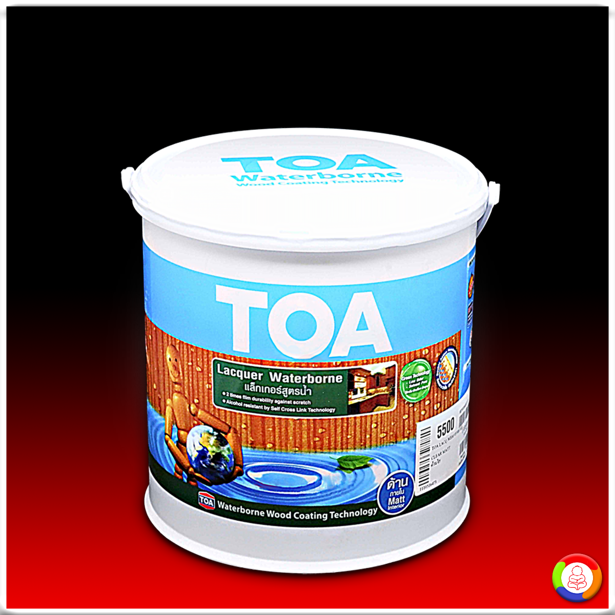 TOA Matt Lacquer Waterborne ทีโอเอ แล็กเกอร์ ชนิดด้าน สูตรน้ำ