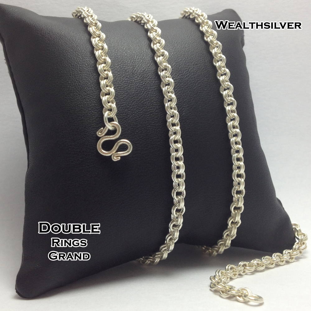 สร้อยเงินลาย Double Ring Grand 22"