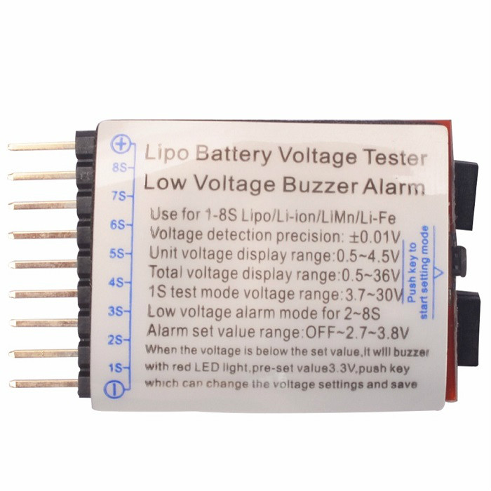 Battery Voltage Tester 1S-8S อุปกรณ์วัดแบตแยกเซลส์ แจ้งเตือนแบตอ่อน