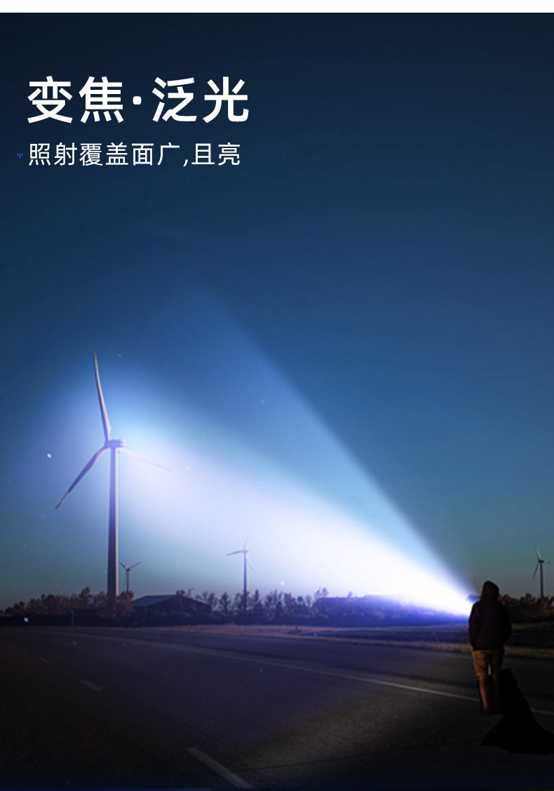 ไฟฉายแรงสูงขนาดกลาง แบบขยายได้ ขนาดกระชับมือ Warsun PF-217 หลอด HP15 LED รวมแบตเตอรี่ 21700 2 ก้อน