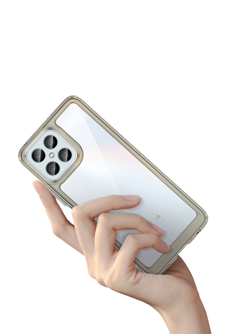 เคส Honor X8 แบบอะคริลิคใสขอบ TPU หลากสี