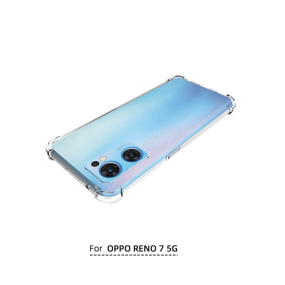 เคส OPPO Reno7 5G แบบ TPU ใสเสริมขอบและมุมกันกระแทก
