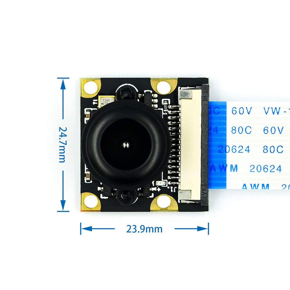 5MP OV5647 Wide Angle Fish-Eye Lens Night Vision Camera for Raspberry Pi กล้องมุมกว้าง รองรับอินฟราเรด สำหรับมองกลางคืน