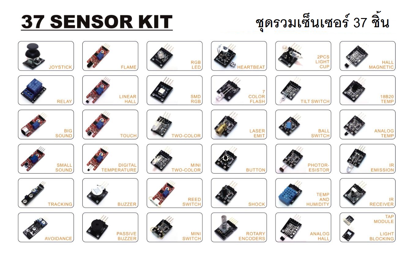 ชุดรวมเซ็นเซอร์ 37 ชิ้น 37 Sensor Kit for Arduino