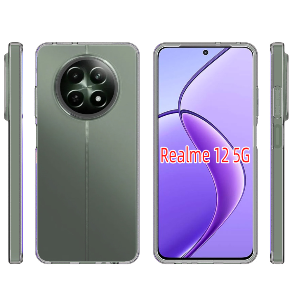 เคส realme 12 5G แบบ TPU ใสเสริมขอบและมุมกันกระแทก